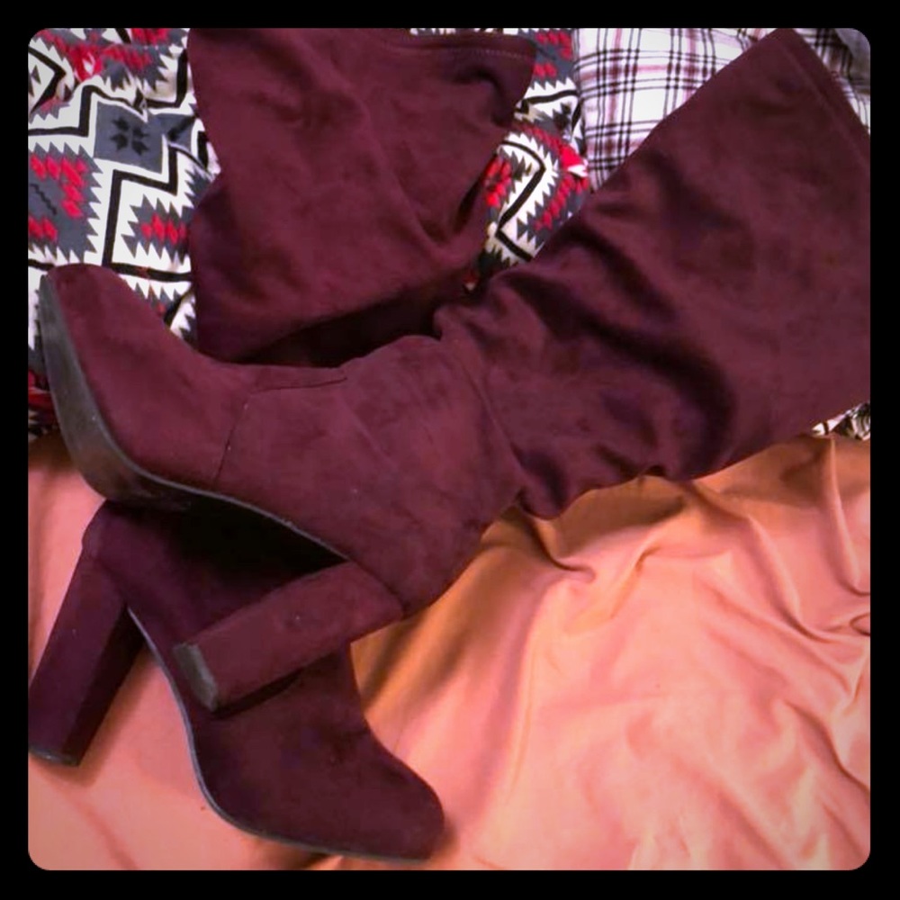 Maroon boots